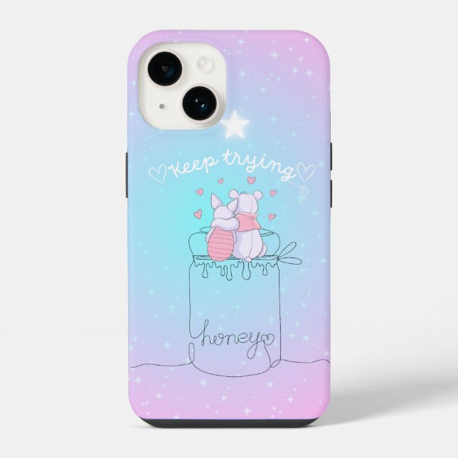 Estojo de iPhone Urso Kawaii (Verso)