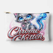 Estojo de lápis com zíper Chrome Kitten