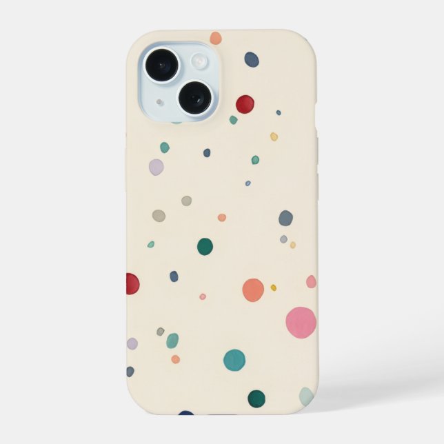 Estojo de Pontos Circulares Coloridos para iPhone (Verso)