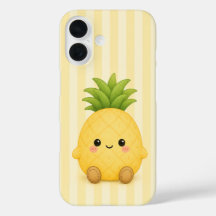 Estojo de Telefone Abacaxi Kawaii Fofo