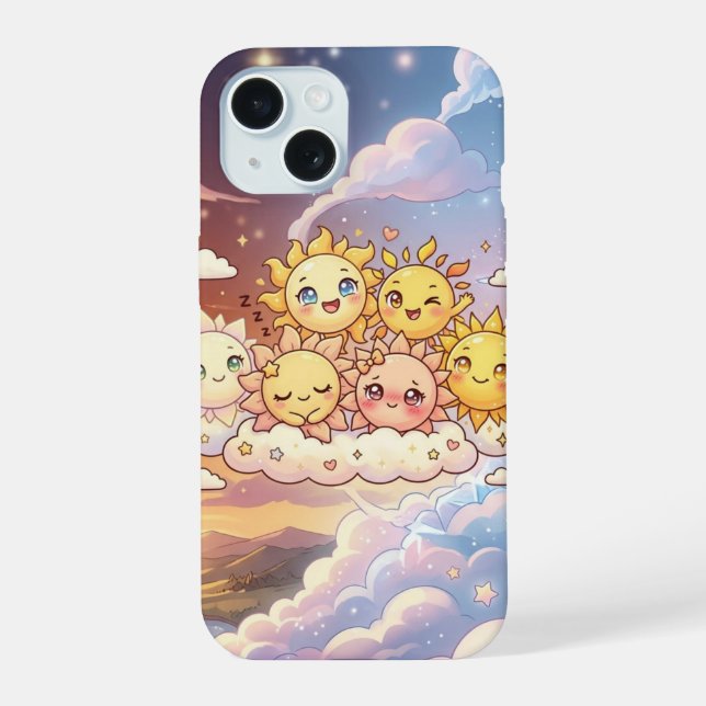 Estojo de telefone Amigos Sol Fofo (Verso)