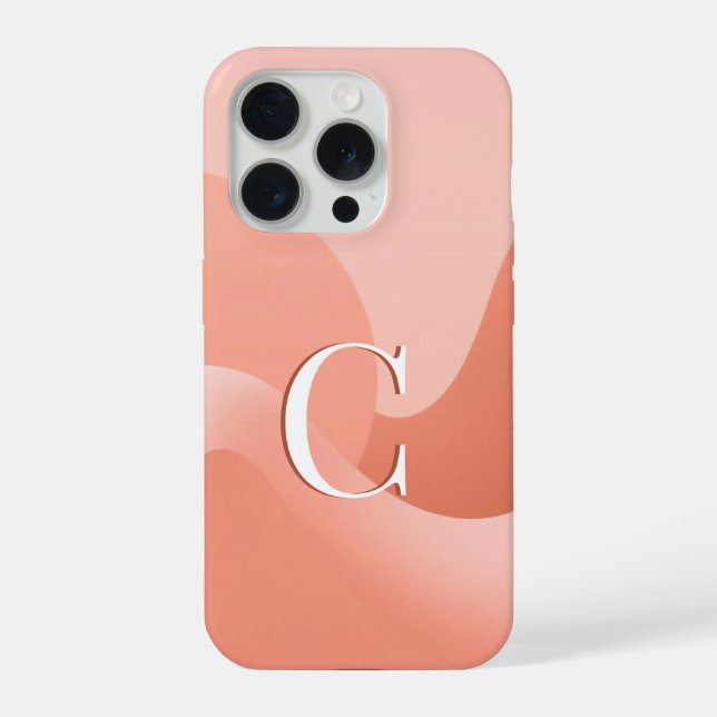 Estojo de Telefone C Monograma Minimalista (Verso)