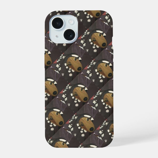 Estojo de Telefone Cachorro Fofo (Verso)