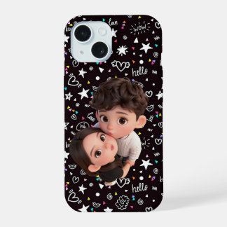 Estojo de Telefone Casal 3D Fofo