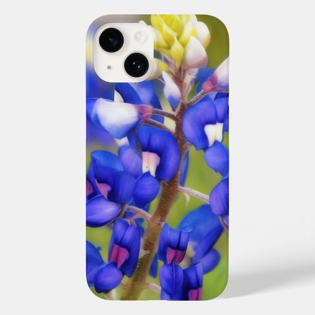 Estojo de telefone com arte de flor Bluebonnet do  (Verso)