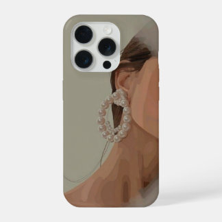 Estojo de telefone com brinco de argola pérola min