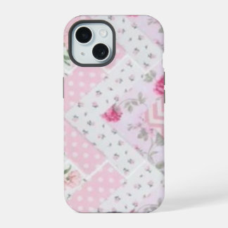 Estojo de telefone com colcha floral rosa