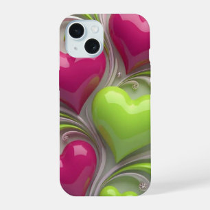 Estojo de Telefone com Design de Coração Elegante