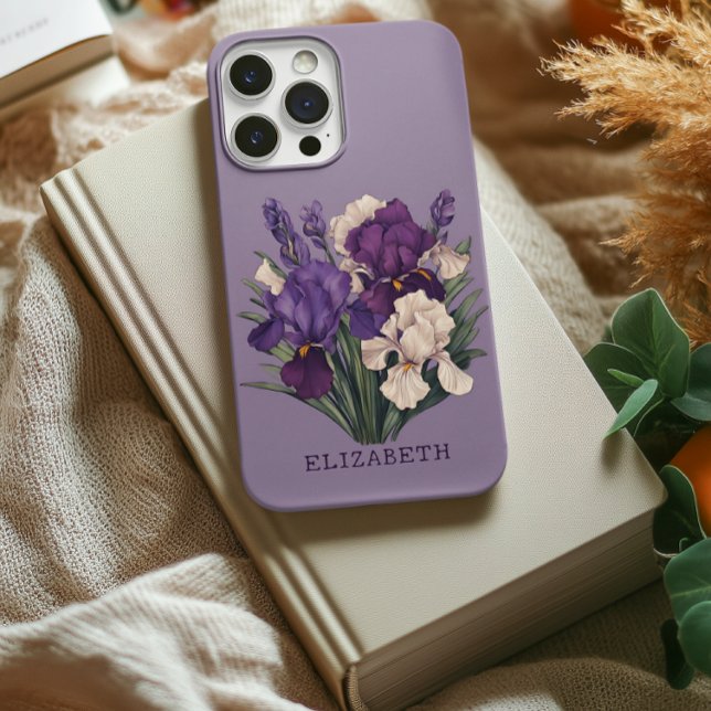Estojo de telefone com flores de buquê violeta per (floral gift for mom, floral gift for grandma, bridesmaid gift for her, bridal shower gift, mom gift)