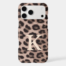 Estojo de telefone com impressão de leopardo de le