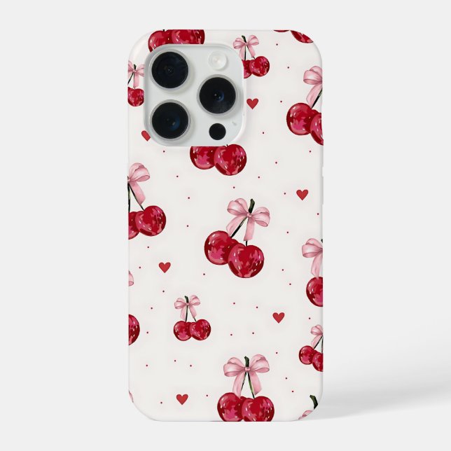 Estojo de Telefone com Laço de Cereja (Verso)