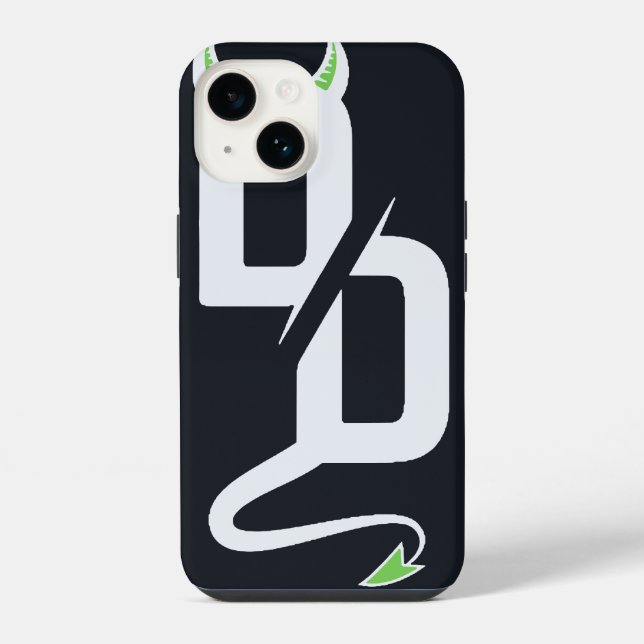 Estojo de telefone com monograma DD da Devious Dev (Verso)