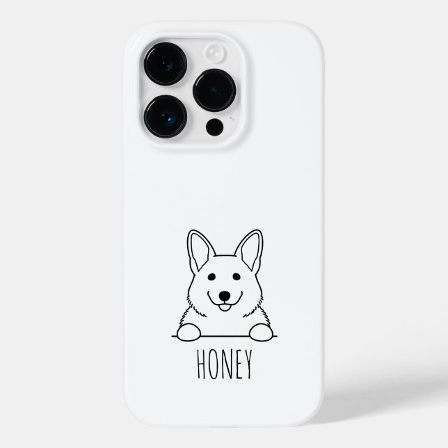 Estojo de telefone com nome personalizado de Beagl (Verso)
