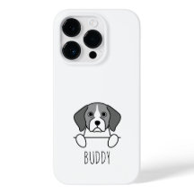 Estojo de telefone com nome personalizado de Beagl