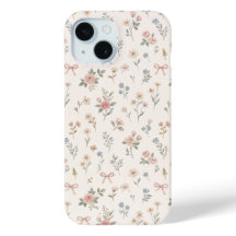 Estojo de telefone com padrão de laço de rosa silv