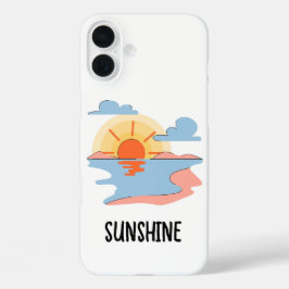 estojo de telefone com sol adorável