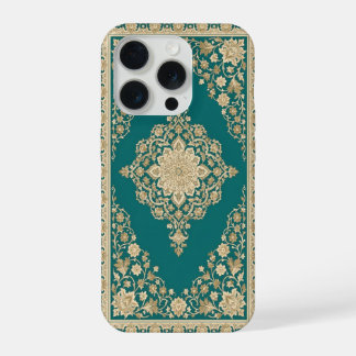 Estojo de telefone com tapete persa turquesa com m
