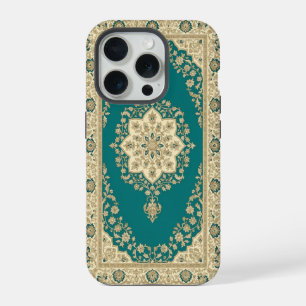 Estojo de telefone com tapete persa turquesa emold