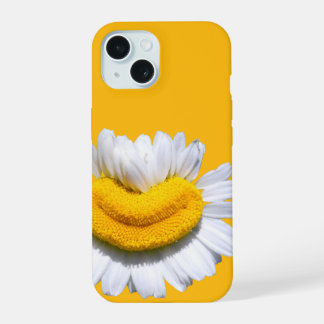 Estojo de Telefone de Camomila Sorrindo Laranja