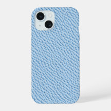 Estojo de Telefone de Couro Sintético Azul Claro