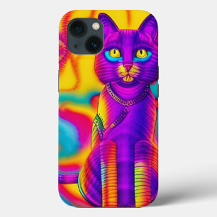 estojo de telefone de gato gatinho colorido