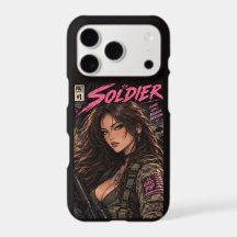 Estojo de telefone de soldados pop femininos
