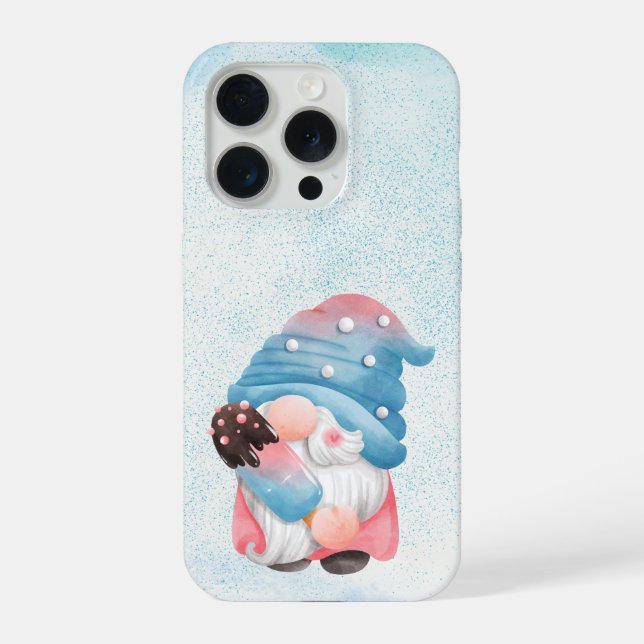 Estojo de Telefone de Sorvete de Gnomo Fofo (Verso)