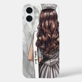 Estojo de Telefone Desfile Prata Glam Glitter Desf