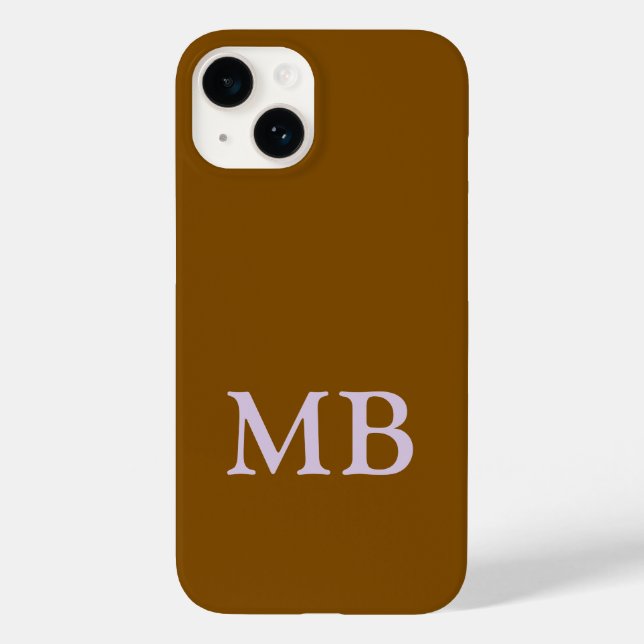 Estojo de telefone dourado castanho de luxo com no (Verso)
