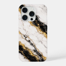 Estojo de telefone em mármore branco de luxo com v