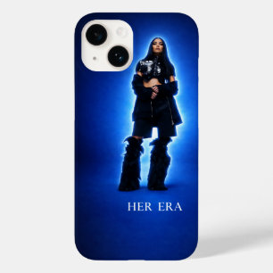 Estojo de Telefone Estético com Brilho Azul de Sua