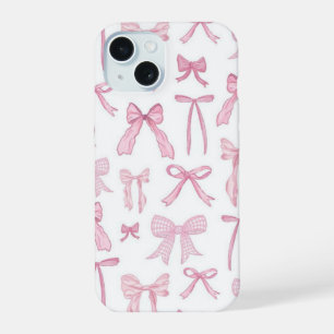Estojo de Telefone Estético com Laços Rosa Fofos