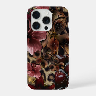 Estojo de Telefone Estético Floral de Luxo