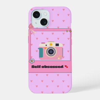 Estojo de Telefone Estético Rosa Fofo Câmera