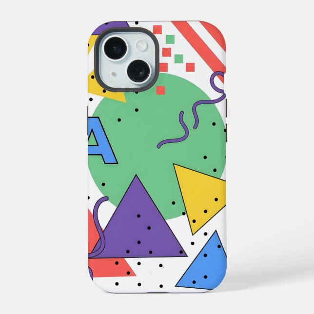 Estojo de telefone estilo Memphis Dopamina Decoraç (Verso)
