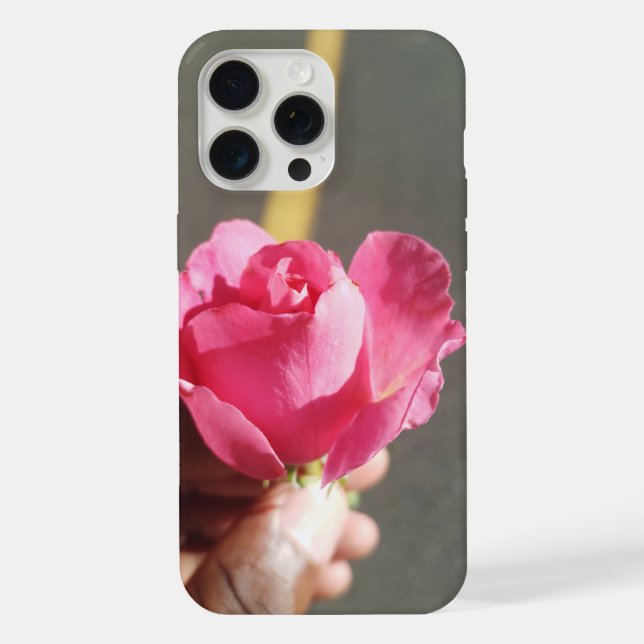 Estojo de Telefone Flor de Rosa (Verso)