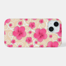 Estojo de Telefone Floral Rosa