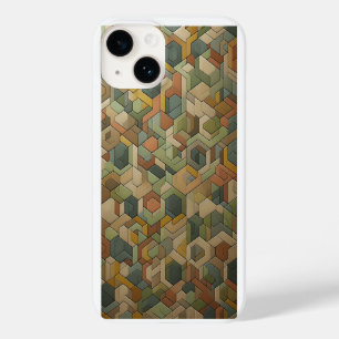 Estojo de Telefone Geométrico Hexágono Tom Terra -