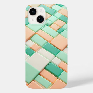 Estojo de Telefone Geométrico Pastel Moderno em Ve
