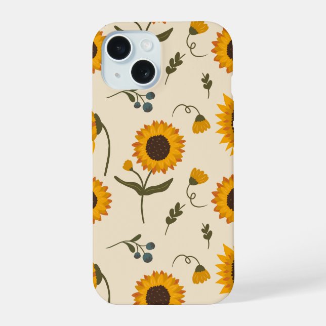 Estojo de telefone Jardim de Girassóis (Verso)
