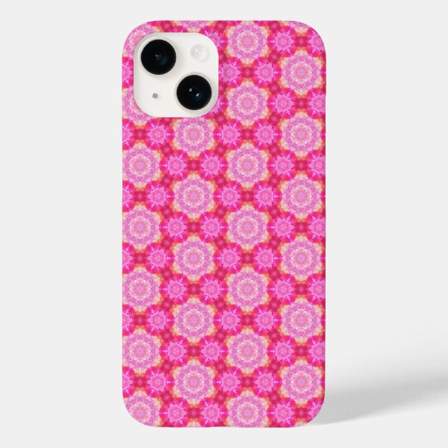 Estojo de Telefone Mandala Rosa Magenta | Boho Kal (Verso)