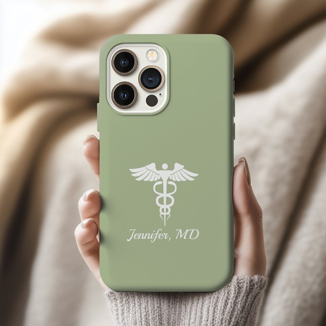 Estojo de telefone médico personalizado para enfer (md doctor phone case gift, er nurse personalized phone case, healthcare worker appreciation gift,)