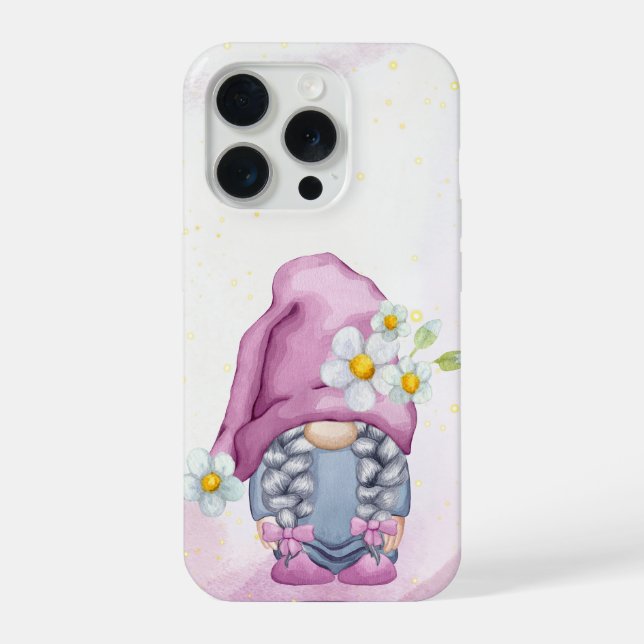 Estojo de Telefone Menina Gnomo Fofa (Verso)