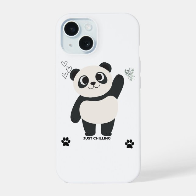 Estojo de Telefone Panda Fofo — Só Relaxando Kawai (Verso)