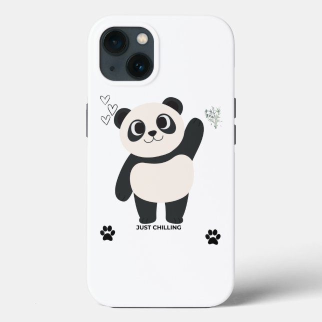 Estojo de Telefone Panda Fofo — Só Relaxando Kawai (Verso)