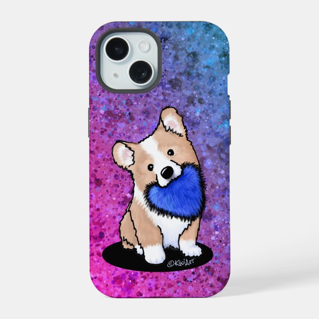 Estojo de telefone para filhote de Corgi (Verso)