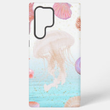 Estojo de telefone Pastel Jellyfish & Seashell Oce
