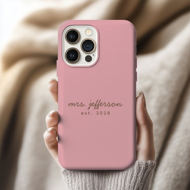 Estojo de telefone personalizado de aniversário pa (Custom Wedding Gift for Mrs and Mr, Newlyweds, Wife & Husband, Anniversary Gift or Bridal Phone Case)