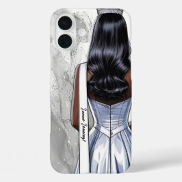 Estojo de telefone Prata Brilho Rainha do Concurso