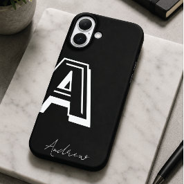 Estojo de telefone preto - nome personalizado
